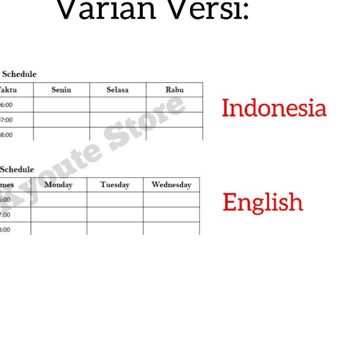

Kirim LANGSUNG Buku Daily Schedule Book A5 Kyoute Catatan Perencanaan Agenda Kegiatan Harian Waktu Timeless Planner++