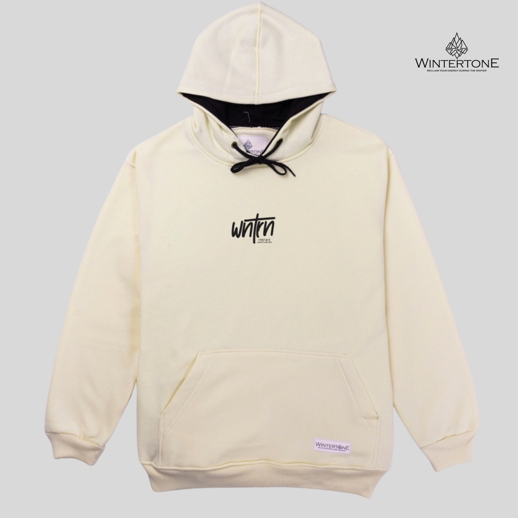 Sweater Hoodie Pria Distro Cream Motif Simpel 4 WNTRN Sablon Print Streetwear WINTERTONE Aesthetic Switer Hodie Cowok Hitam Motif Simpel Basic Original Suiter Hoody Sablon Print Jumper Pullover Kasual Sweter Hudi Unisex