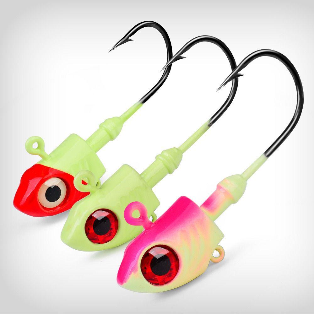 Preva Jig head Baits Outdoor Bass Tackle 3warna lead head