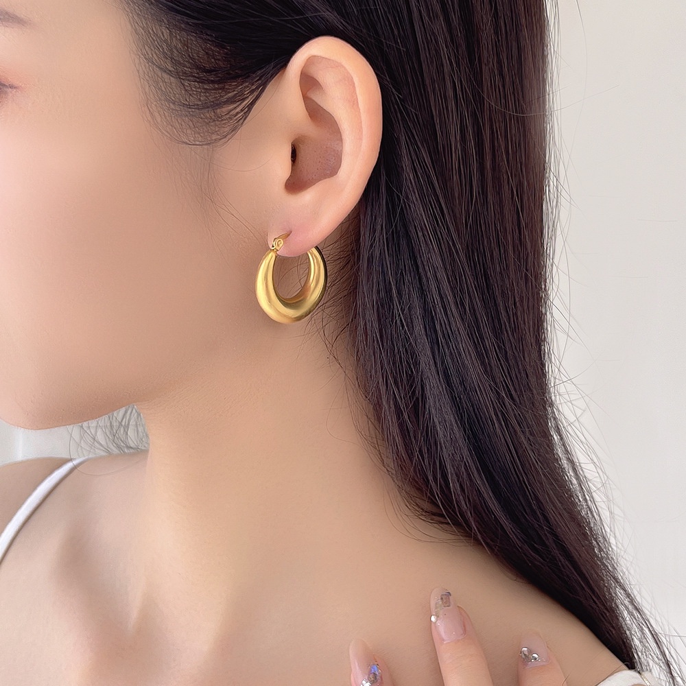 Anting cantol bulat titanium anti karat harga grosir bisa cod