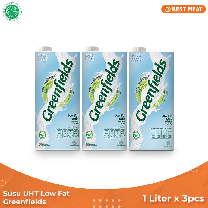 

Bundling Susu Greenfields UHT Low Fat / Rendah Lemak 1000 ml x 3 TERLARIS TERPERCAYA ORIGINAL