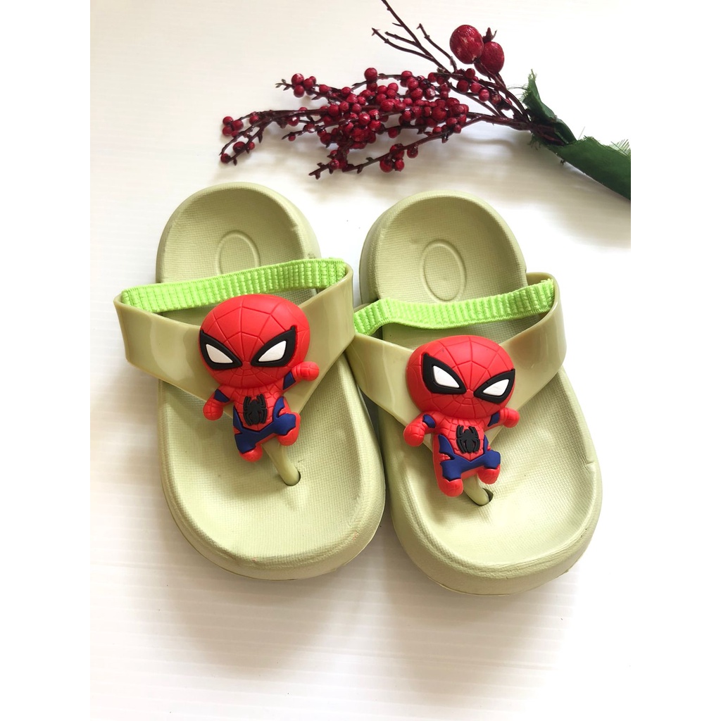 Sandal Anak / Sandal Jepit Anak Laki Laki Spidermen Bahan Karet Import Usia 0-4 Tahun