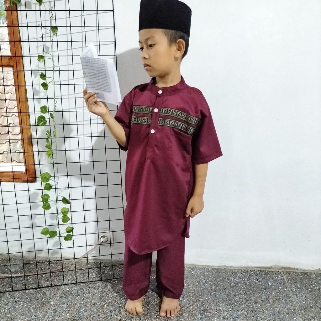 SETELAN KOKO ANAK //SETELAN KURTA ANAK 1-12 TAHUN bahan toyobo