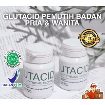 GLUTACID Whitening 16 000 mg Original 100% Ori Pemutih badan permanen