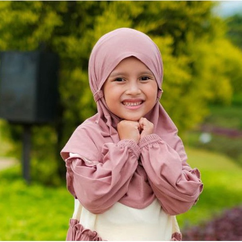 Ushu Ushu Hijab Instan Anak - Jilbab Hijab Pashmina Anak Bayi Instan Perempuan 1 2 Tahun Jersey SD TK