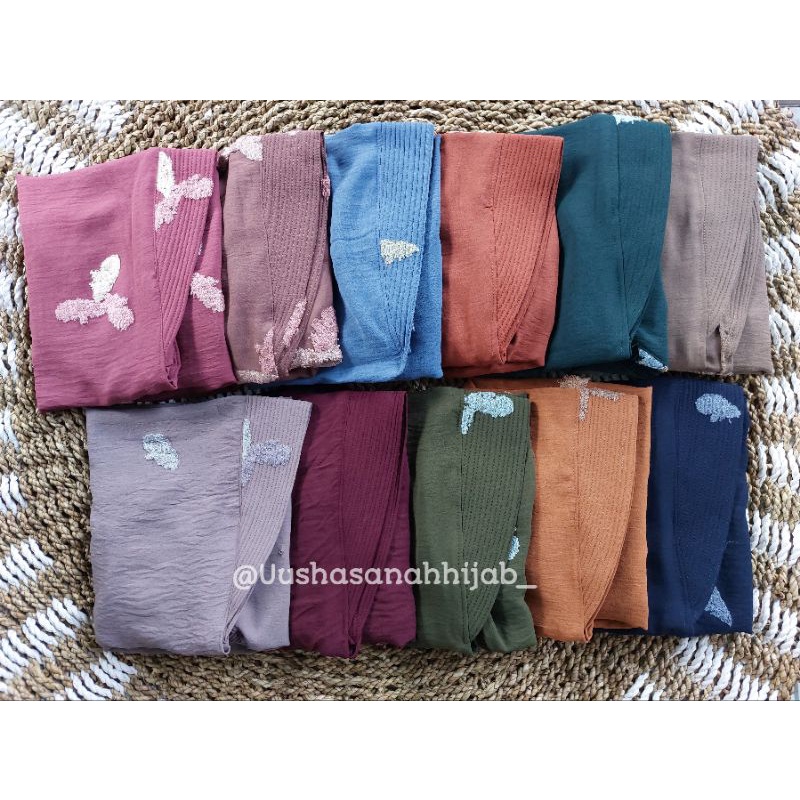 [ Ori Fals ] SADIJAH RUSA••hijab instan jersey pet rempel••hijab  airflow pom pom