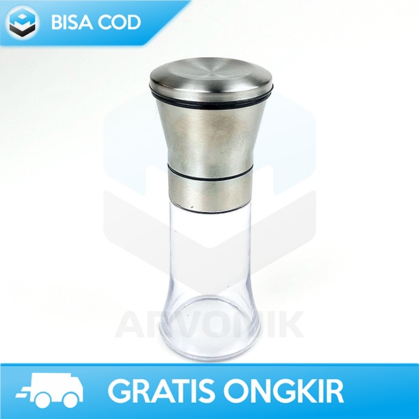 BOTOL PENGGILING BIJI LADA MANUAL PEPPER GRINDER LETEN 120ML STAINLESS