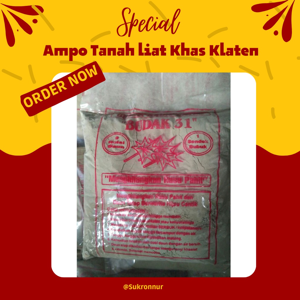 

Ampo/Lempung/Bubuk Tanah liat Penghilang pahit daun pepaya