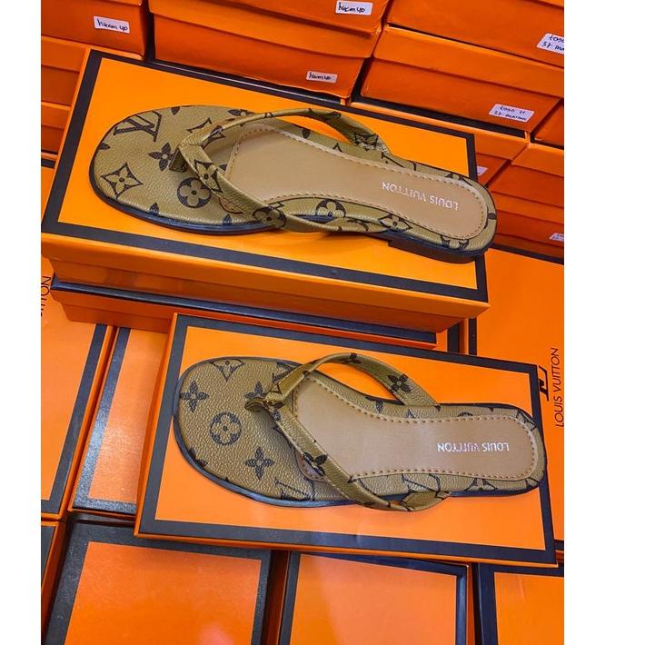 Harga Termurah Sandal jepit wanita lv motif monobunga / Sandal wanita jepit buat sehari hari / Sanda