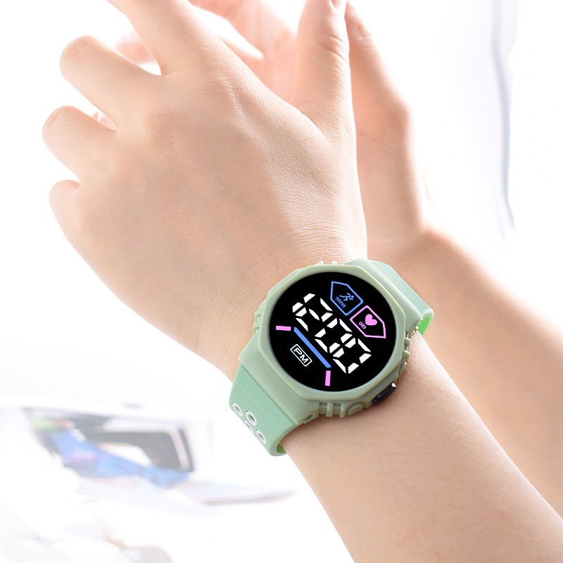 ✅COD [KUMA] Jam Tangan Digital Sport Wanita Dan Pria Rubber Watch LED Fashion JT-PL