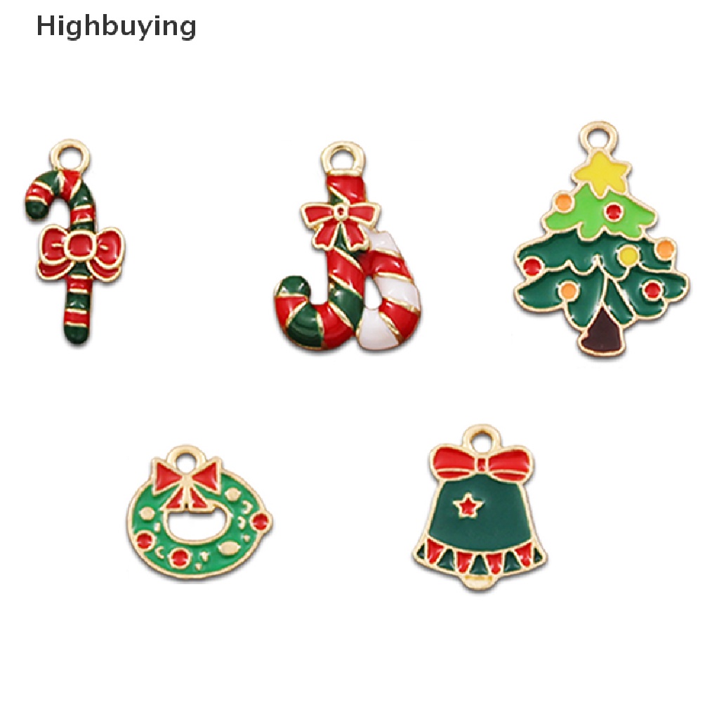 Hbid 10Pcs Sarung Tangan Natal Lonceng Pohon Enamel Liontin Ch Untuk Kalung Gelang Diy Membuat Perhiasan Craft Natal Dekorasi Perlengkapan Glory