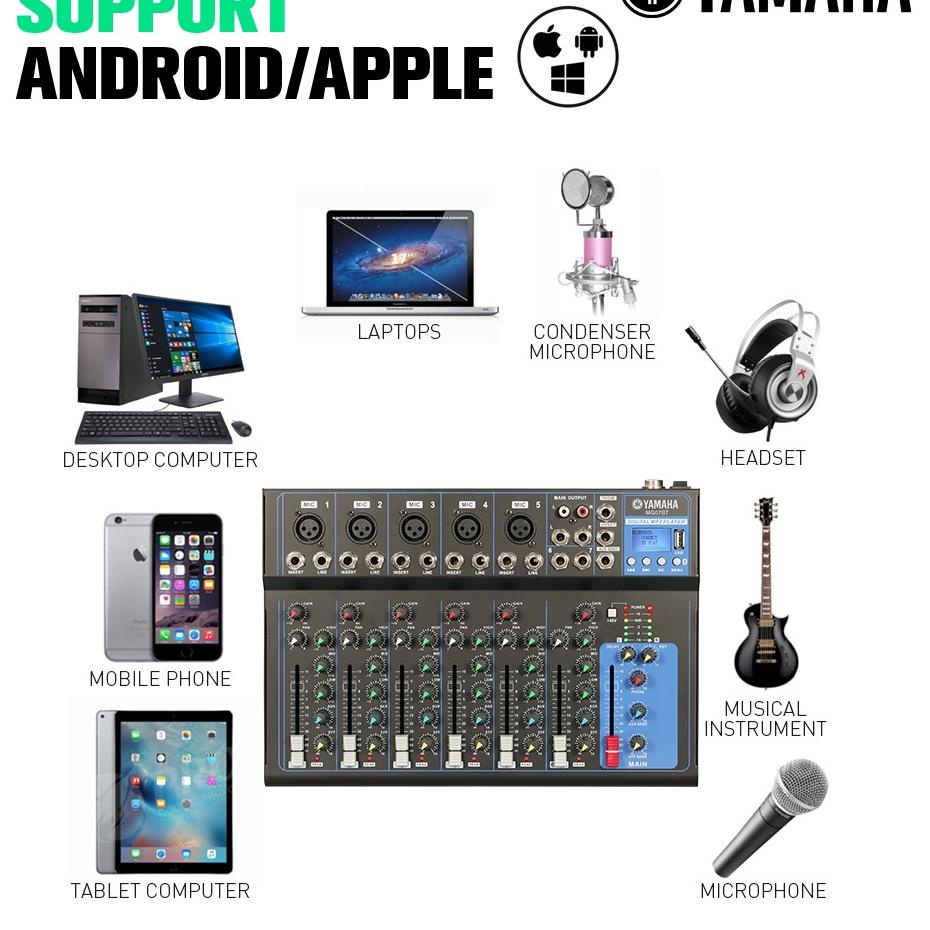 Harga Termurah Mixer YAMAHA MG07BT/MG04BT  7/4-channel DJ MIXER mendukung peralatan audio pemutaran 