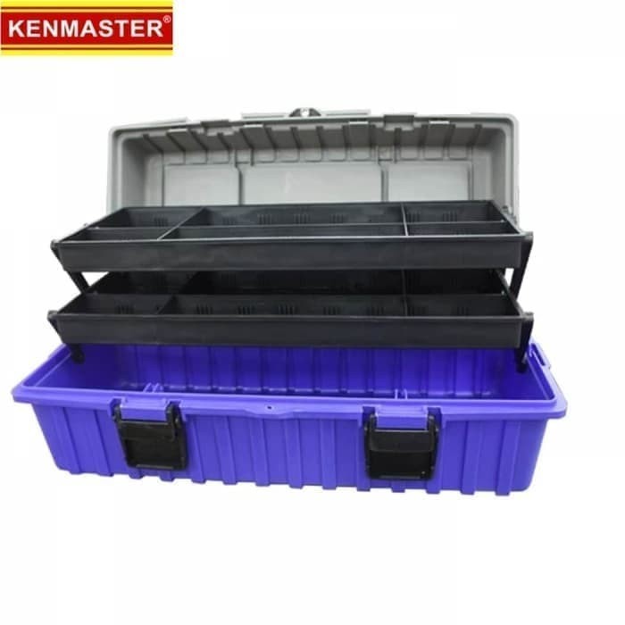 Toolbox Plastik Kenmaster 17Inch Kotak Perkakas Double Tray Heavy Duty