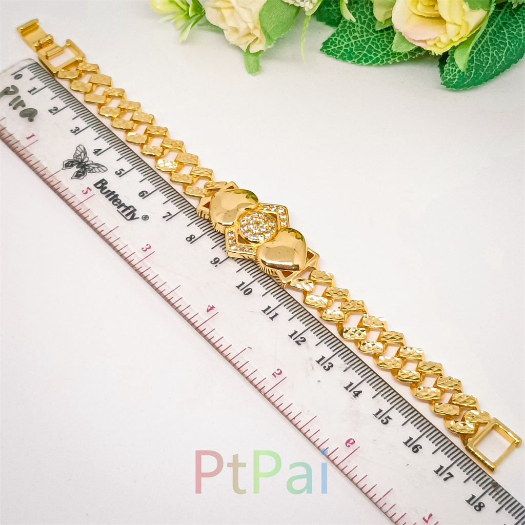 Gelang Kendari Perhiasan Lapis Emas 24K Gold Dubai Gelang Tangan Bracelet Fashion Bangle