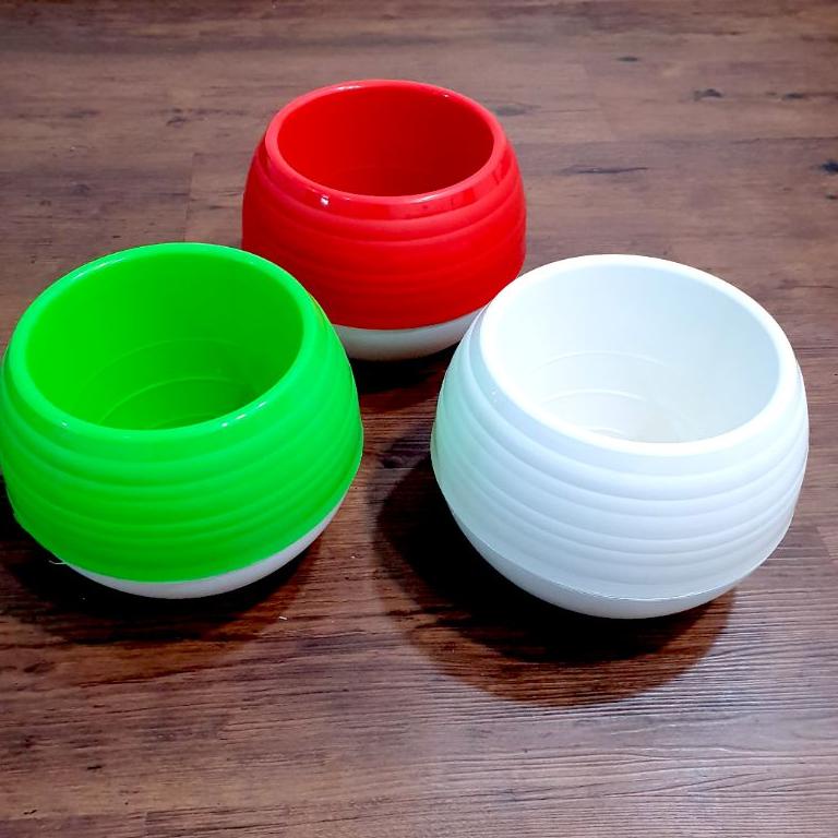 NEW ㅱ Pot bunga plastik unik pot bola pot plastik putih /size 25/pot bola sultan ☁