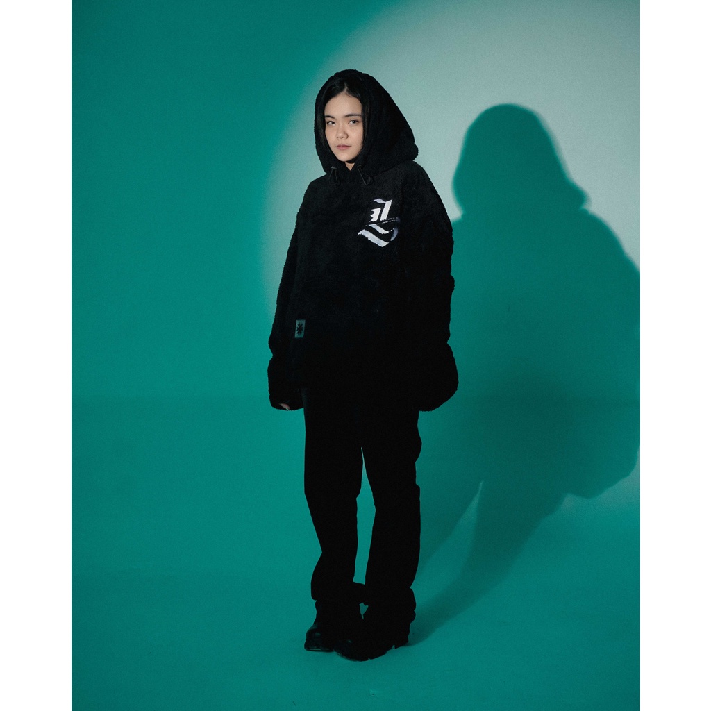 SHERPA HOODIE OVERSIZE | HUMAN TEARS | BLACK | YIKESALLDAY