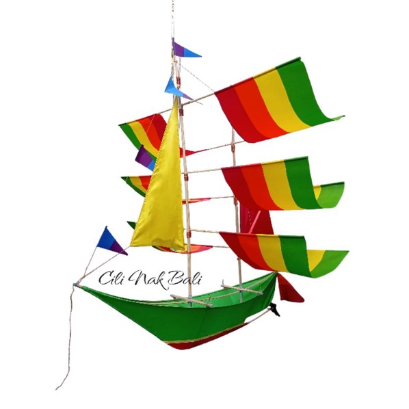 Layangan Bali murah perahu Warna warni