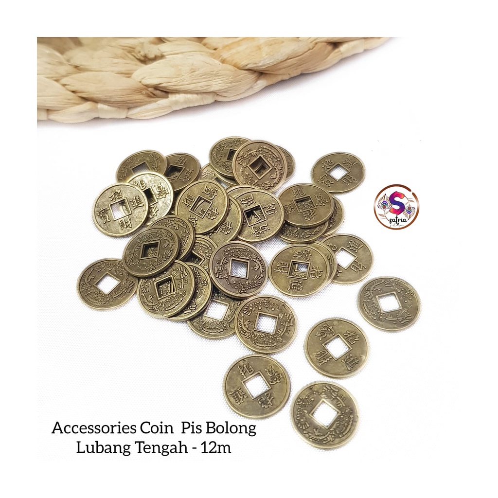 coin hiasan/pis bolong bali/coin lubang tengah atg/koin warna bakar/kerajinan bali/100gram