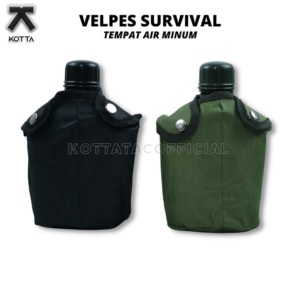 BOTOL MINUM TNI - BOTOL MINUM VEPLES TNI  PEPLES- PELPES VELVES - BOTOL MINUM SURVIVAL TNI