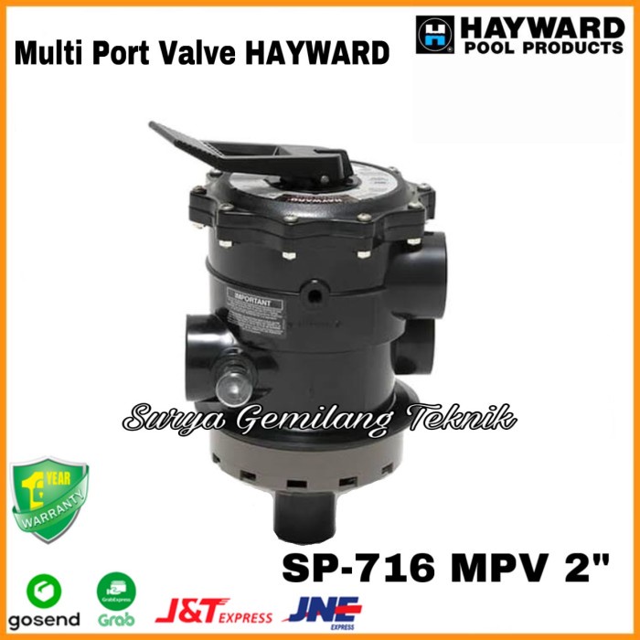 Multi Port Valve Hayward Sp-716 Mpv 2"Kepala Tabung Filter Hayward