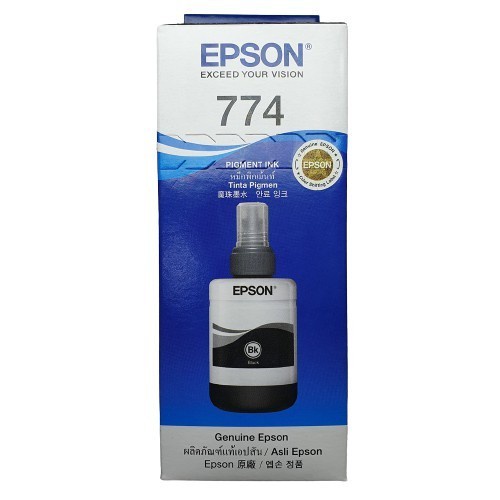 TINTA EPSON 774 BLACK / T774 HITAM ORIGINAL RESMI FOR M100 M200 M205