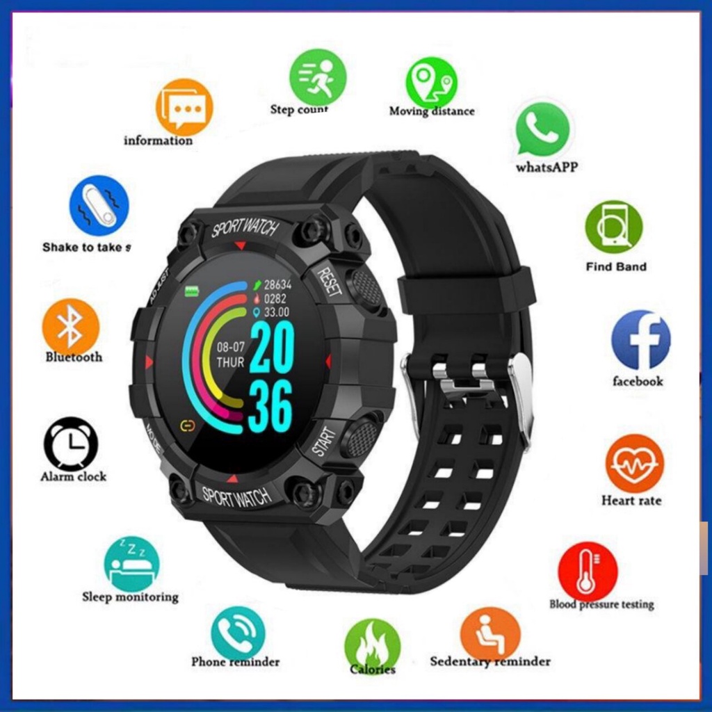 Jam Tangan Pintar smartwatch Anak Pria Wanita Dewasa tahan air sport bluetooth pelacak detak jantung