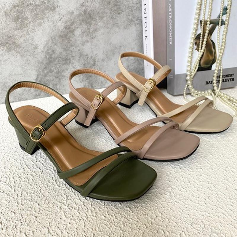 Sandal Wanita Sandal High Heels Kaca 5Cm H04 Sandal Hak Kaca Wanita Dushi Josey Heels - Sendal Hak T