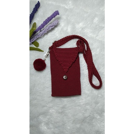 TAS HP RAJUT SLEMPANG TANPA FURING DENGAN BAHAN POLYCHERRY TERBAIK