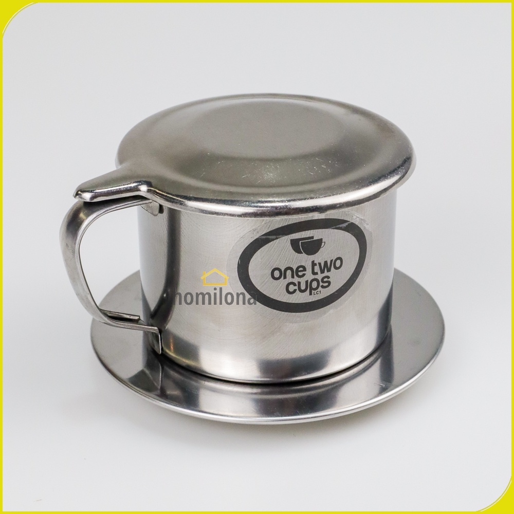 One Two Cups Filter Kopi Vietnamese Coffee Drip 100ml 8 7 Quai atau 50ml 6 Quai LC1 Silver