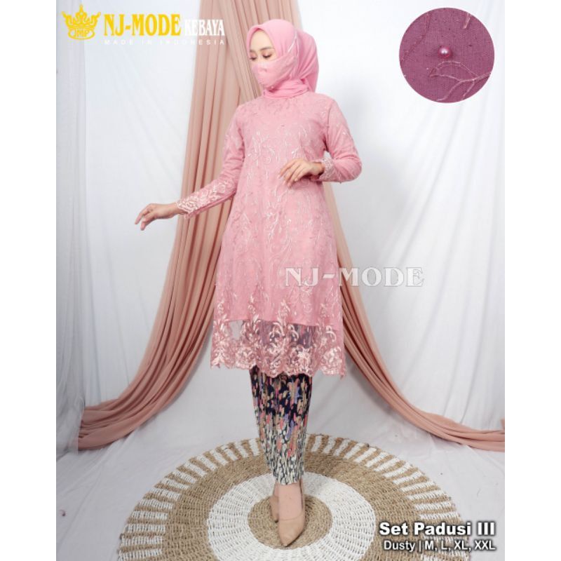 SET TUNIK PADUSI 3| STELAN KEBAYA WANITA| KEBAYA PESTA| KEBAYA WISUDA| OUTFIT BAJU PESTA WANITA| KEBAYA KONDANGAN| KEBAYA TUNIK