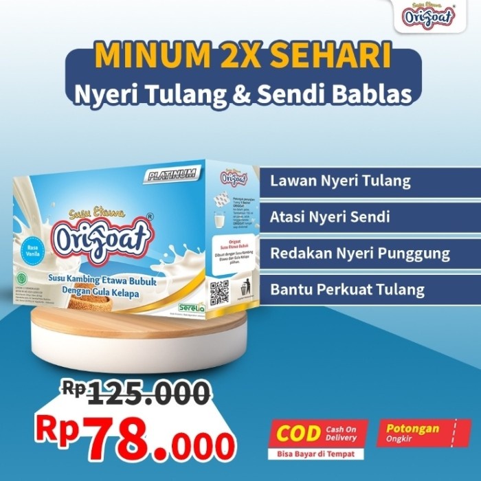 

[TERJANGKAU] Susu kambing Etawa origoat bubuk platinum tinggi kalsium 250 gr-vanila