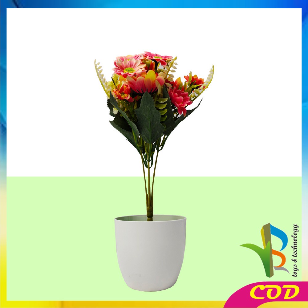 RB-C677 C681 Bunga Plastik Dekorasi Rumah Ornamen Bunga Peony Dekorasi Tanaman Hias / Tanaman Plastik Pot Bunga Hias