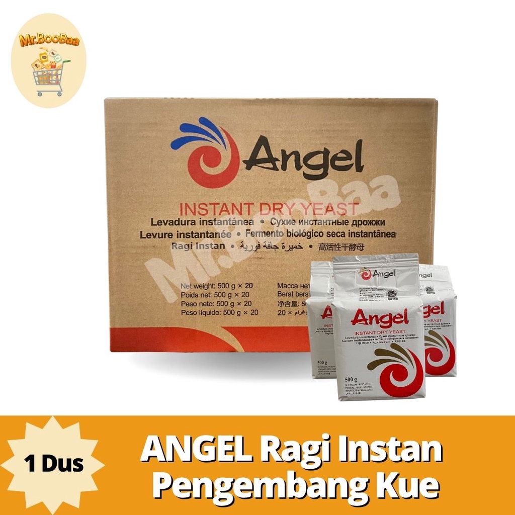 

ANGEL Ragi Instan 500gr / Pengembang Kue / Instant Dry Yeast White (1 DUS)