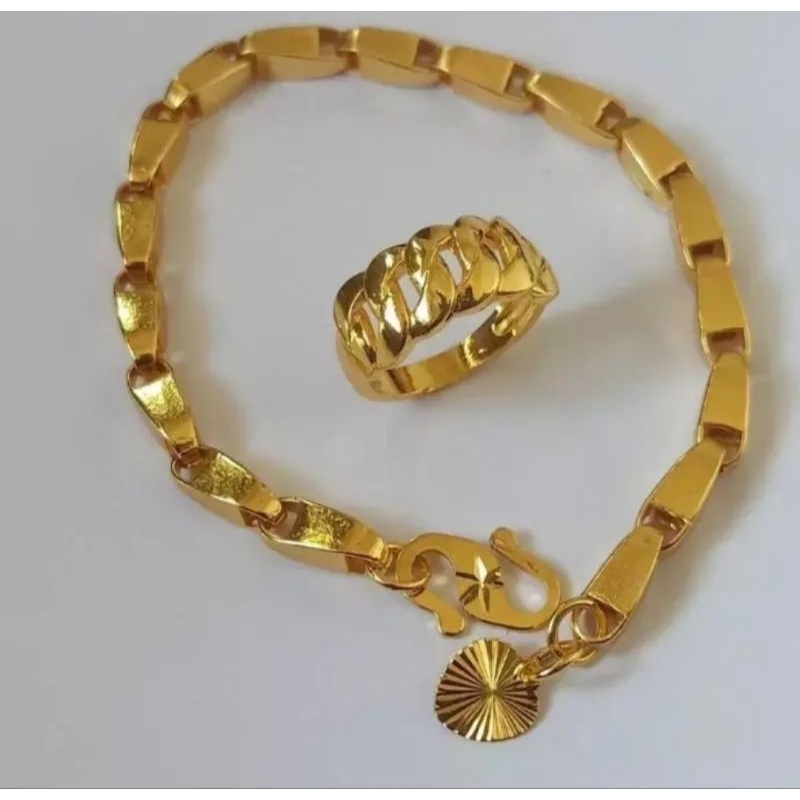 gelang rantai emas padi 24k free Cincin9999