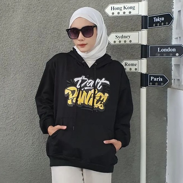 Sweater Hoodie Stay Humblee And Dont Panic Jumpper Atasan Couple Trendy