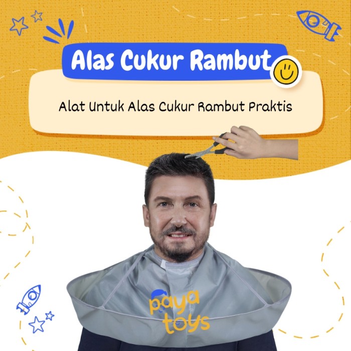 Alat Potong Jubah Alas Potong Rambut / Alas Cukur Dewasa / Alas Cukur Anak Praktis