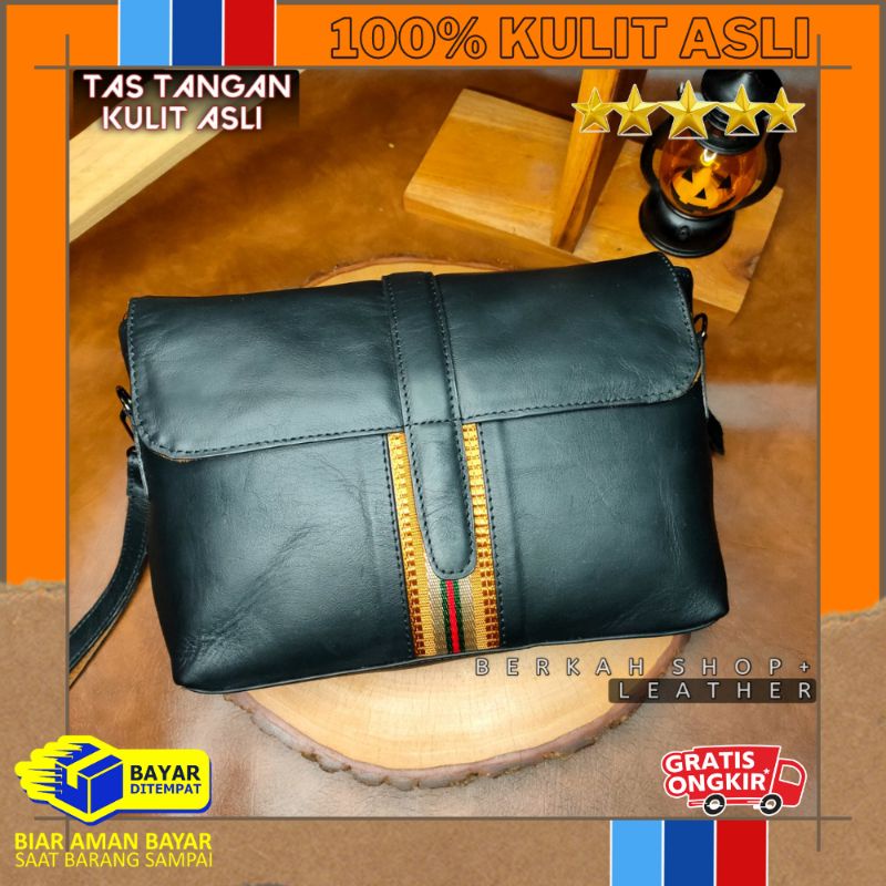 Handbag Clutch Tas Tangan Genggam Pria Wanita Kulit Asli Hand Bag Pouch Coach Cowok Cewek Kulit Sapi