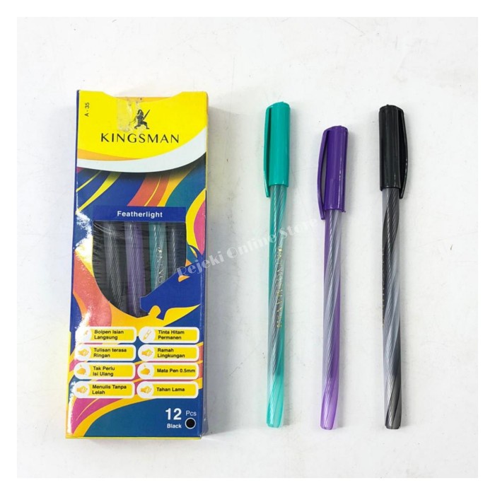 

Pulpen Ulir Bollpoint Pen Pena TInta Hitam Ecer