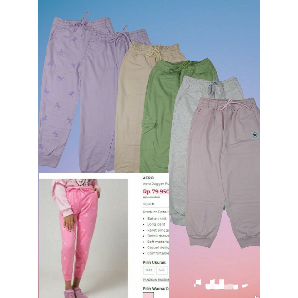 AEROGIRLS MIX NEVADA Celana training anak olahraga panjang joging sepeda anak cewek branded usia 5 6