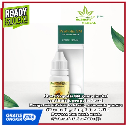 Obat Propolis SM resep herbal - Antibiotik propolis Brazil | Mengatasi infeksi bakteri, termasuk gon