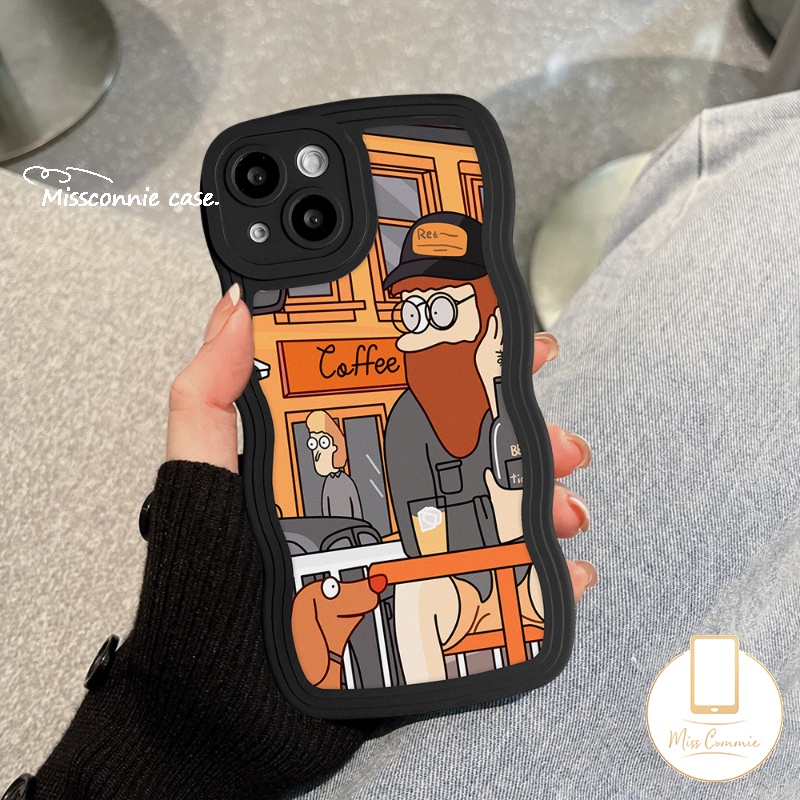 Couple Case Samsung A14 A04 A13 A50 A03s A04s A12 A21s A04E A32 A23 A52 A53 A50s A22 A52s A33 A02s A31 A30s A20 A11 A51 M32 Eropa Art Retro Ilustrasi Lembut TPU Wavy Edge Case
