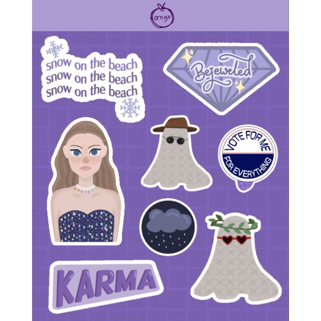 

sticker taylor swift midnight | stiker sheet deco