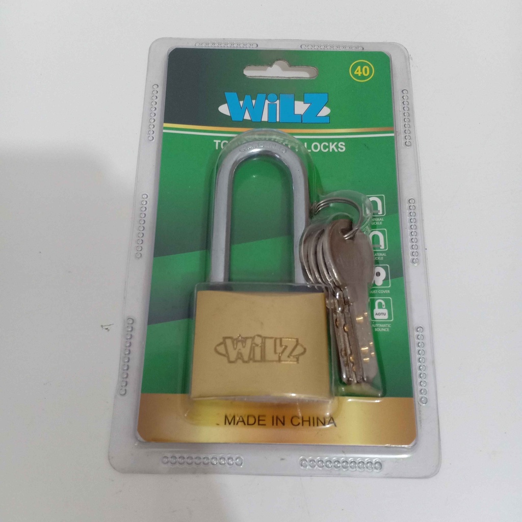 Wilz Gembok Kuning 40 Panjang 4 Kunci