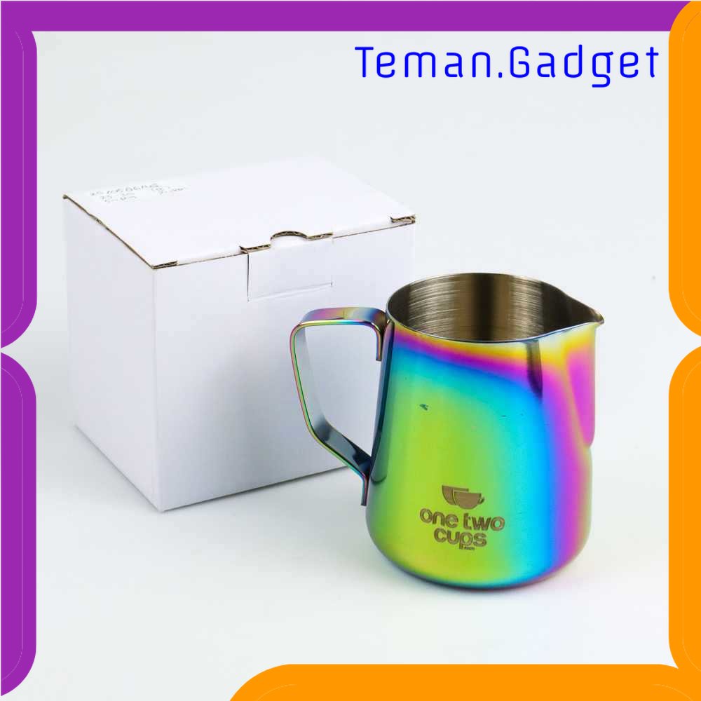 TG - DPR One Two Cups Gelas Milk Jug Kopi Latte Art Rainbow Stainless - 10084