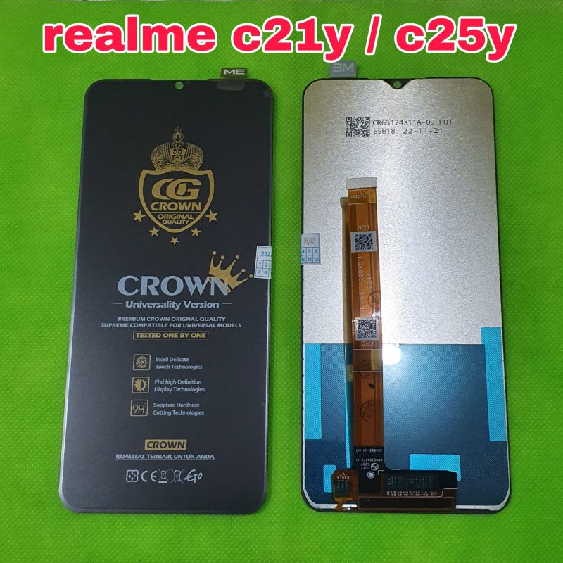 lcd ts touchscreen oppo realme c21y / c25y fullset