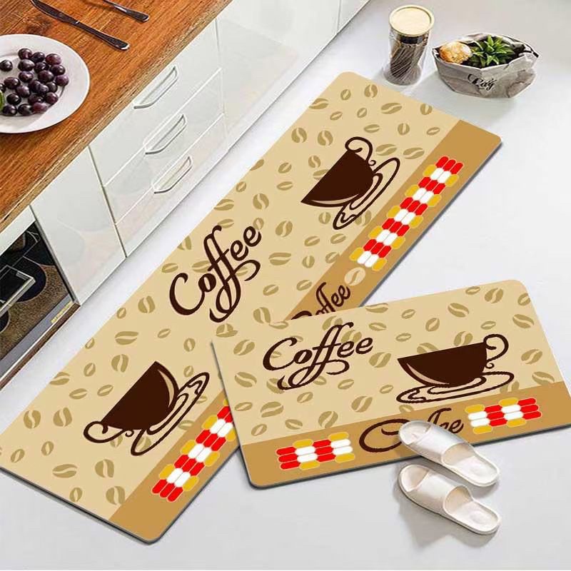 HL0466 Keset Dapur 2 in 1 Panjang dan Pendek 40 x 120 cm Kitchen Floor Mat Keset Alas Lantai Anti Selip Keset kaki Dapur  Y1640