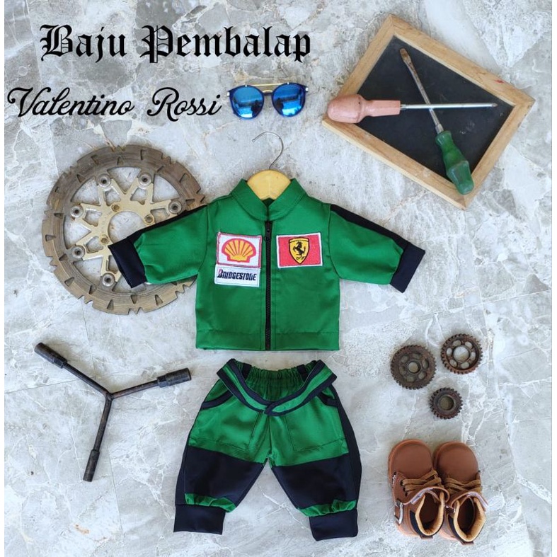 baju pembalap anak laki laki/baju pembalap bayi/baju pembalap anak perempuan/baju valentino rossi/kostum pembalap anak