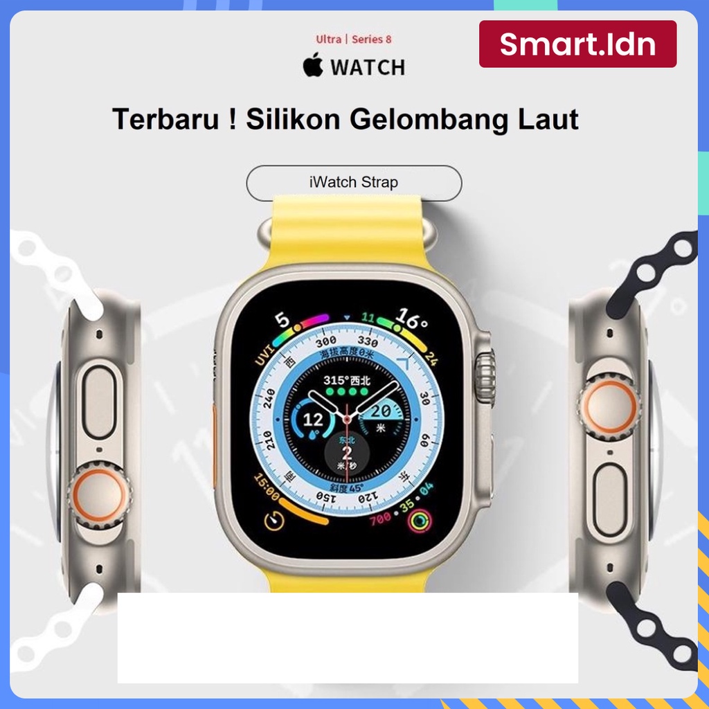 Apple watch 38mm 42mm Sports Band Ocean Tali Jam untuk Iwatch Strap Pengganti Model Terbaru