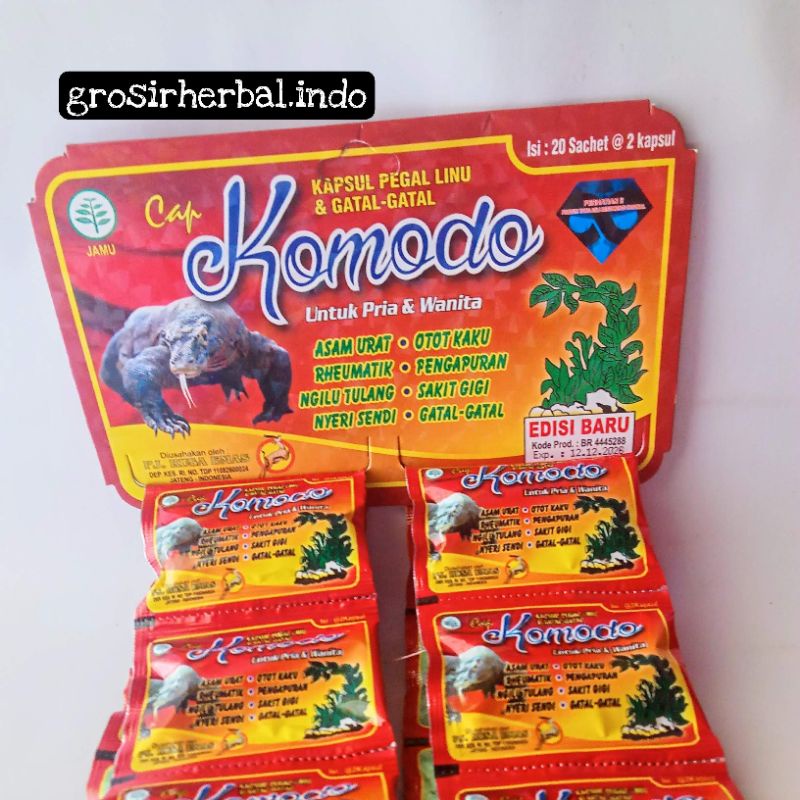 

Kapsul Pegal Linu Cap Komodo Original