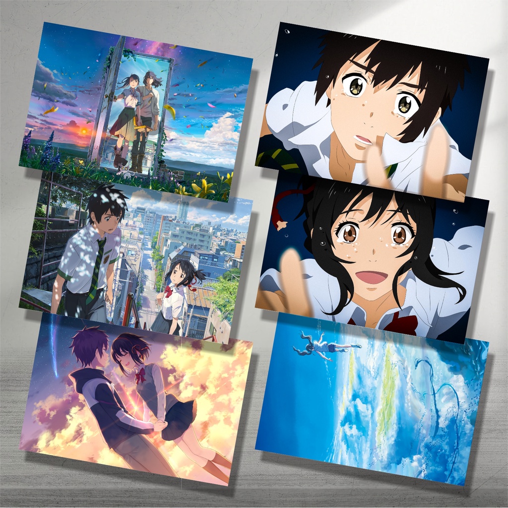 Koleksi Poster A3 Anime Suzume no Tojimari - Kimi no Na wa - Tenki no Ko - Taki Mitsuha Hina